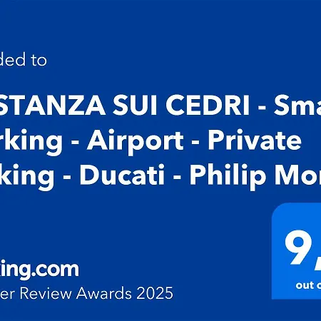 La Stanza Sui Cedri - Smart Working - Airport - Private Parking - Ducati - Philip Morris Apartment